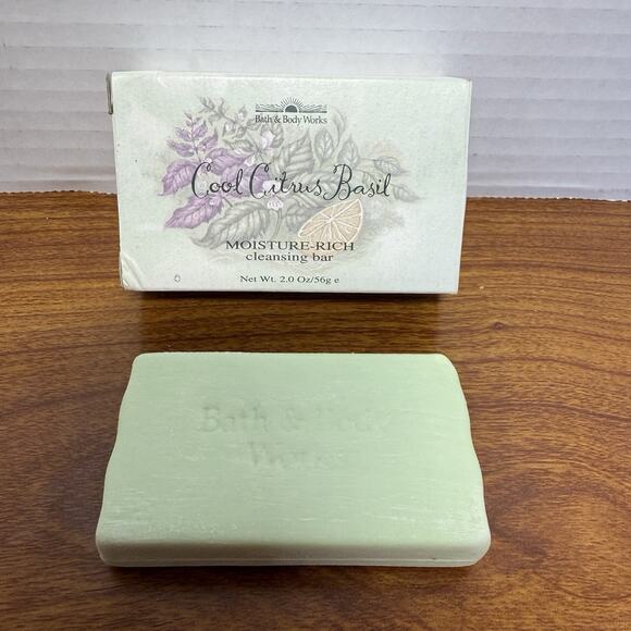 Y2K Bath & Body Works COOL CITRUS BASIL Bar Soap 2 oz Discontinued - Picture 1 of 2